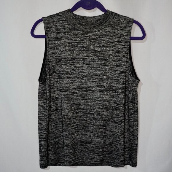 Rag & Bone Jean Hudson Mock-Neck Tank - Size L - Grey Marl - Picture 1 of 7